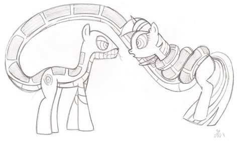 Kaa Pony And Twilight Sketch By Lol20 On Deviantart