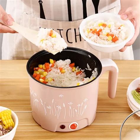 MH Portable Electric Multi Cooker L Mini Steamer Frying Pan Hot Pot Hotpot Porridge Noodle