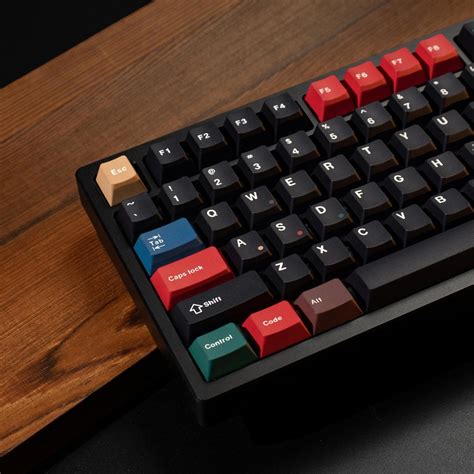 ปุ่มกดแสงผสมสีดํา 129 คีย์ PBT โปรไฟล์เชอร์รี่ Dye-Sub Keycaps ชุด ...