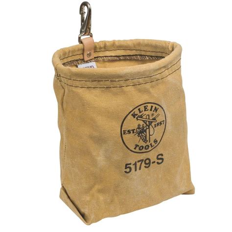 Klein Tools Water Repellant Canvas Pouch Snap S The Home Depot