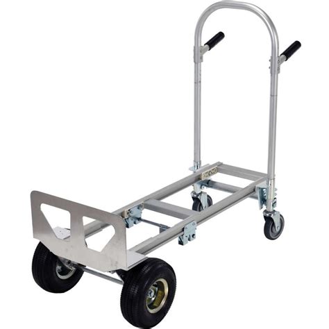Vestil Aluminum Convertible Hand Truck 500 Lb Cap Silver