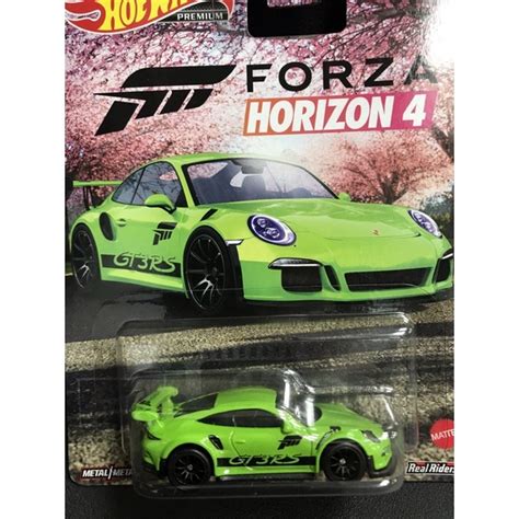 風火輪 Hot wheels forza 保時捷 Porsche gt rs 膠胎 蝦皮購物