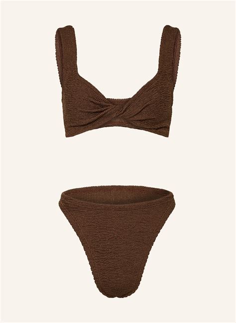 Hunza G Bralette Bikini JUNO In Dunkelbraun