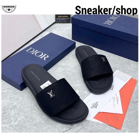 Dép quoai ngang LV dành cho nam mẫu dép hot nhất hè Shopee Việt Nam