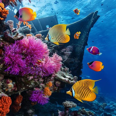 tropical fish swimming   ocean