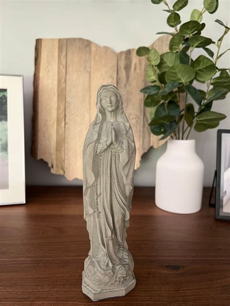 Humble Mary Concrete Statue 9 Etsy