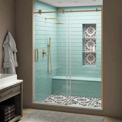 Aston Coraline Xl 60 64 In X 80 In Frameless Sliding Shower Door