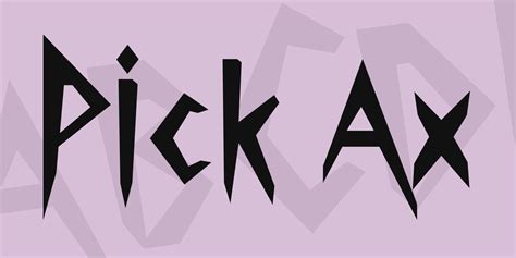 Pick Ax Font · 1001 Fonts