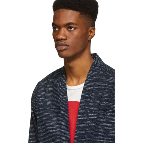 Naked And Famous Denim Indigo Chon Kimono Shirt Naked And Famous Denim