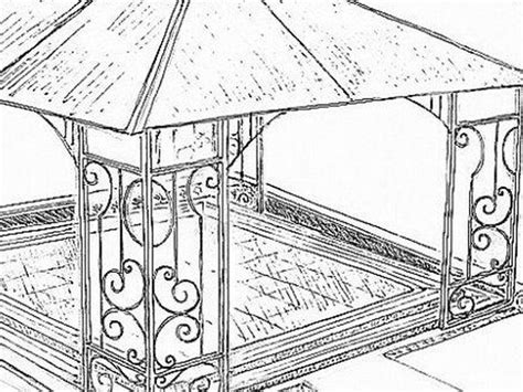Рисунок кованых беседок