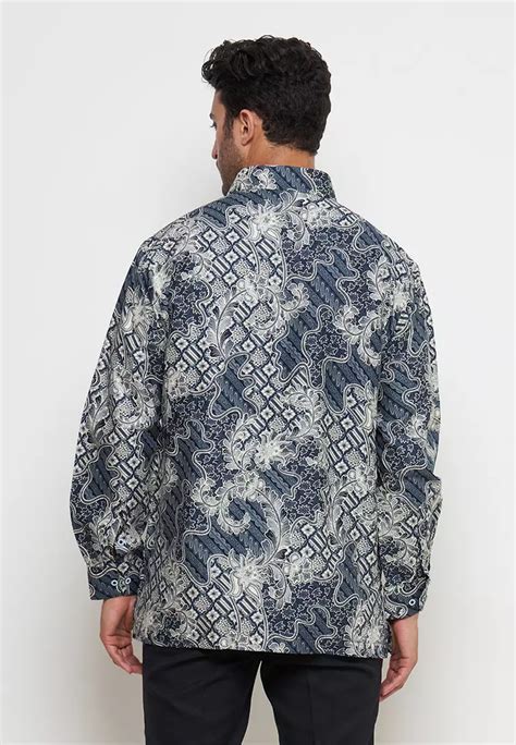 Jual Batik Krisna Wahyu Krisna Wahyu Batik Pria Lengan Panjang Grey