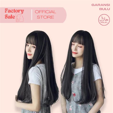 Jual Wig Full Lace Rambut Wanita Panjang Lurus Mid Hair Wig Long