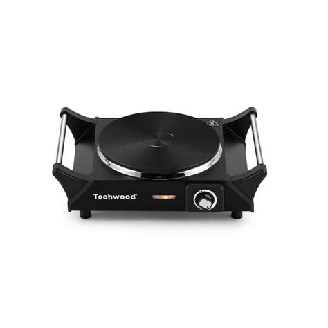 Elexnux Portable Single Burner In Black Electric Stove Watt Hot Plate With Anti Scald