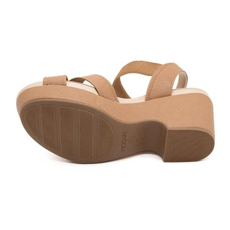 Sandália Salto Grosso Feminina Modare 7137 117 Nude Bege