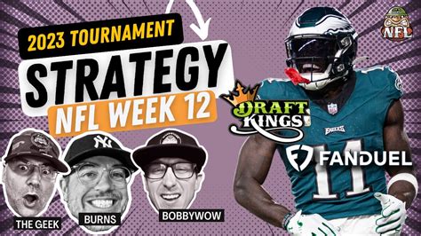 Nfl Week 12 Draftkings And Fanduel Gpp Strategy And Picks Tournament