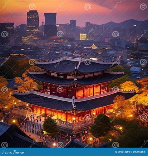 Mesmerizing Blend Of Traditional And Modern Seoul Stock Photo Image