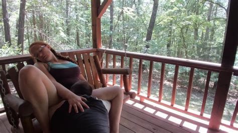 Outdoor Porch Swinging Blow Job And Pussy Licking With Ginger Milf Wife With Long Braided Hair