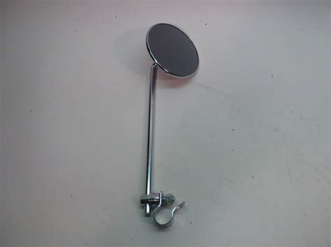 Universal Clamp On Mirror 10 Inch Stem 4 Inch Diameter