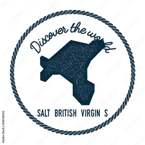 Salt Island British Virgin Islands Map In Vintage Discover The World