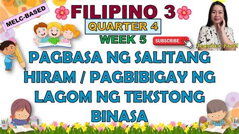 FILIPINO 3 QUARTER 4 WEEK 5 PAGBASA NG SALITANG HIRAM PAGBIBIGAY