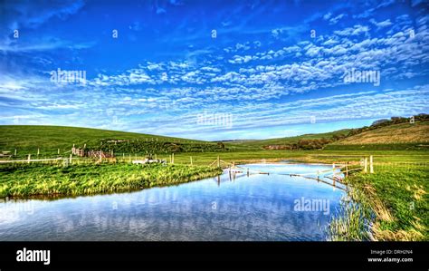 blue sky and green grass fields at seven sisters national park Stock ...