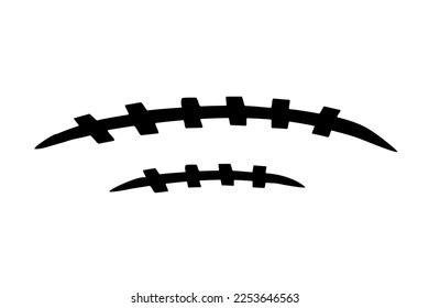 Football Lace Vector Set On White Stock Vector Royalty Free