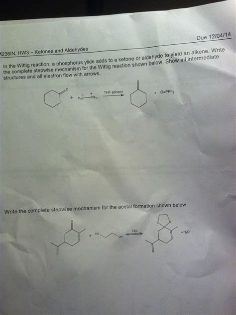 Solved Show Complete Stepwise Mechanism For Wittig Reaction Chegg