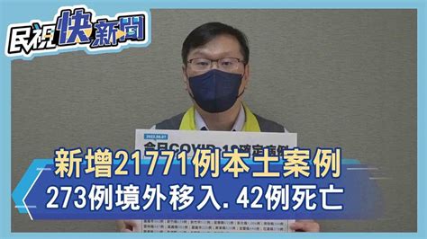 快新聞／本土再增21771例、添42死！ 境外增273例－民視新聞 Youtube