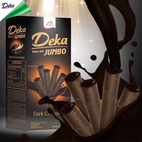 halal deka jumbo dark chocolate  pcs chocolate wafer roll