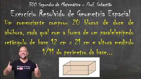 Geometria Espacial Poliedros Exerc Cio Volume Do