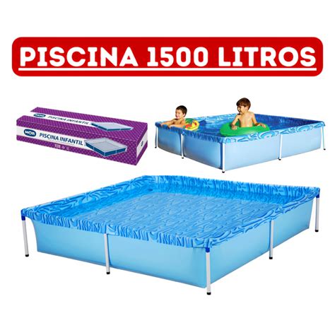 Piscina De 1500 Litros - Piscina Mor 1500 Litros Reforçada Com Armação Resistente | Shopee Brasil