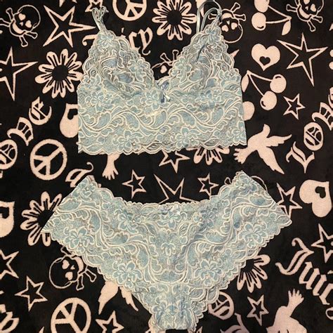 Baby Blue Lingerie Set Babyblue Lingerie Depop