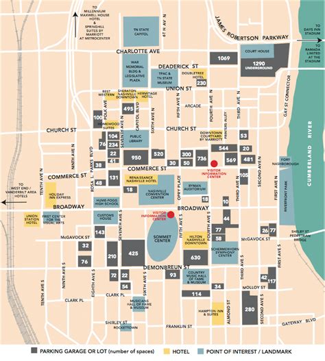 Map Of Broadway In Nashville Tn