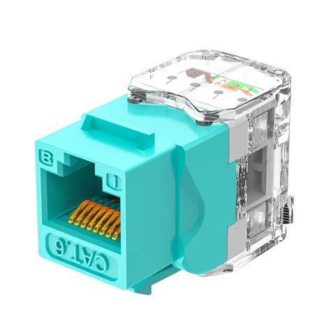 Network RJ45 Cat. 5e UTP Modular Jack 180 Degree Toolless Keystone Jack ...