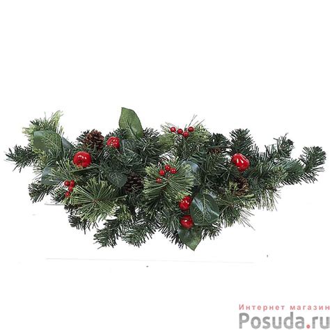 Украшение новогоднее (подвесное) "Еловая ветка" 24*60*10,5см арт ...