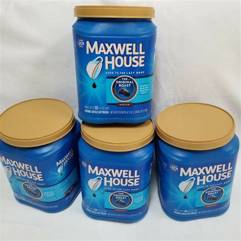 4 Empty Maxwell House Coffee Cans Plastic Containers Kitchen Craft
