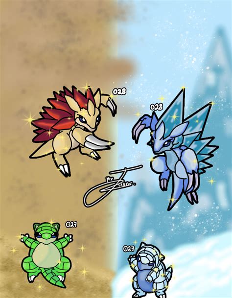 Sandshrew Line Evolution Shiny By Mrjhons900 On Deviantart