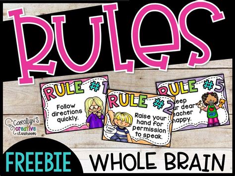 Freebie Classroom Rules Posters Classroom Rules Poster Teacher Images