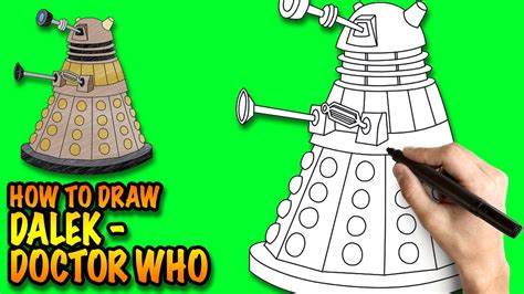 How To Draw Dalek Doctor Who Easy Step By Step Drawing Lessons For