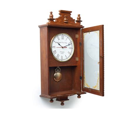 Buy Pendulum Clock Delightful Decor Vintage Wooden Wall Clock At 27