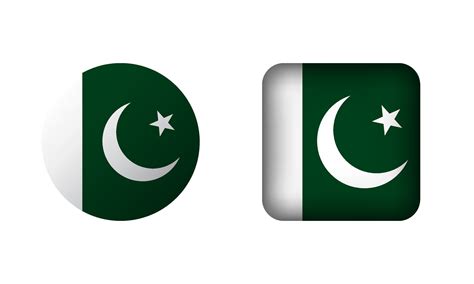 Flat Square and Circle Pakistan Flag Icons 34196549 Vector Art at Vecteezy