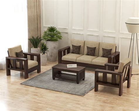 Saamenia Furnitures Solid Sheesham Wooden Seater Sofa Set For Living