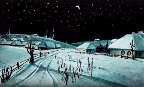 Иллюстрация Ночь перед Рождеством в стиле природа | Illustrators.ru