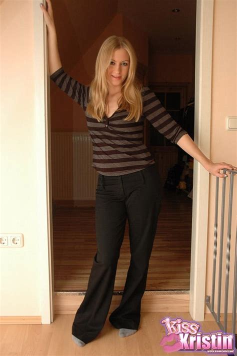 Blonde Teen Kiss Kristen Teases In Her Black Pants Porn Pictures XXX Photos Sex Images