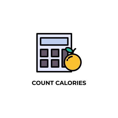 count calories vector icon colorful flat design vector illustration
