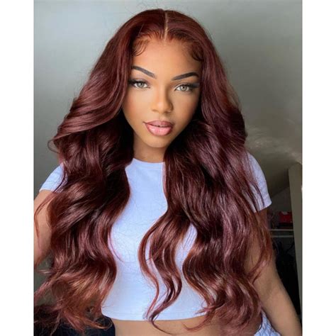 Nadula 33 Red Brown Auburn Body Wave Human Hair Wig Hair Perfect Hair