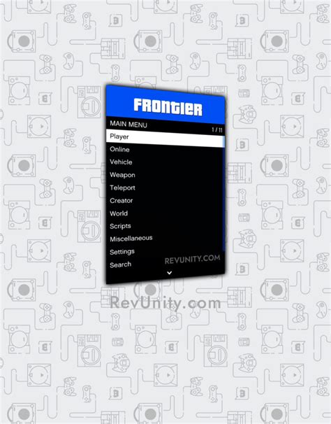 Frontier Mod Menu RevUnity