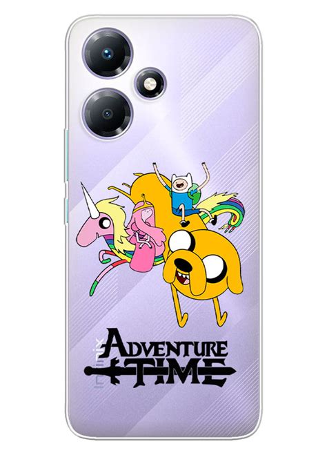 Infinix Hot i чохол Час пригод Фінн Джейк та Принцеса Жуйка на єдинорозі силіконовий прозорий