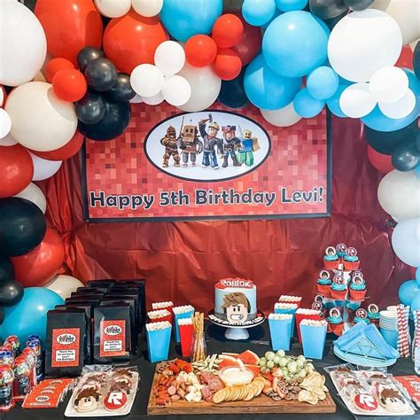 Creative Ideas for a Roblox Themed Birthday Party - Katie J Design and ...