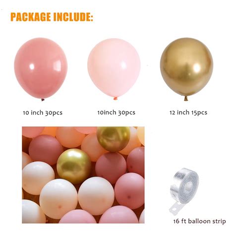 Beaumode DIY Boho Dusty Rose Blush Balloon Garland Arch Kit For Baby